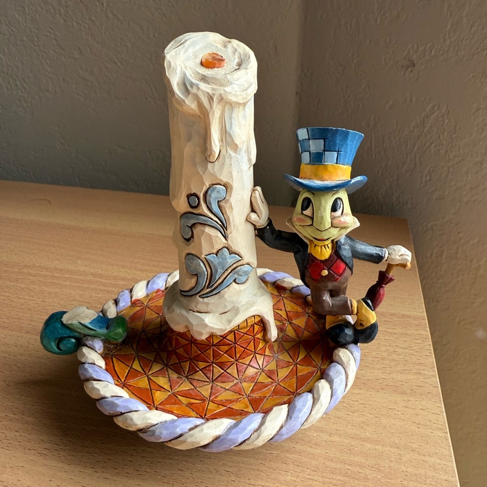 Disney Jim Shore Jiminy Cricket Candle A Guiding Light Enesco As Is